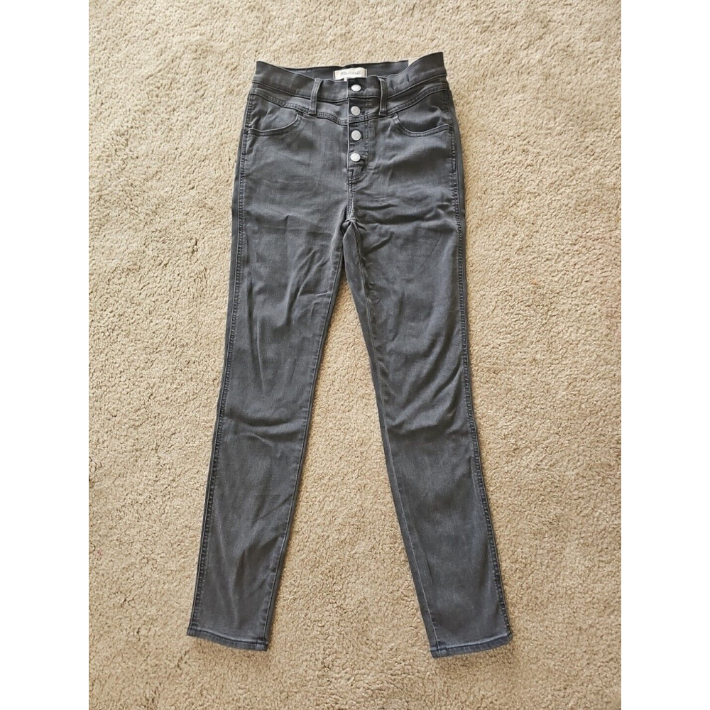 Madewell 10" High-Rise Roadtripper Jeans in Warren Wash Size 27 Button Front